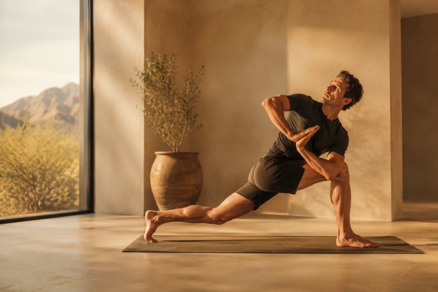 Warm golden light evoking the vitality of aging well