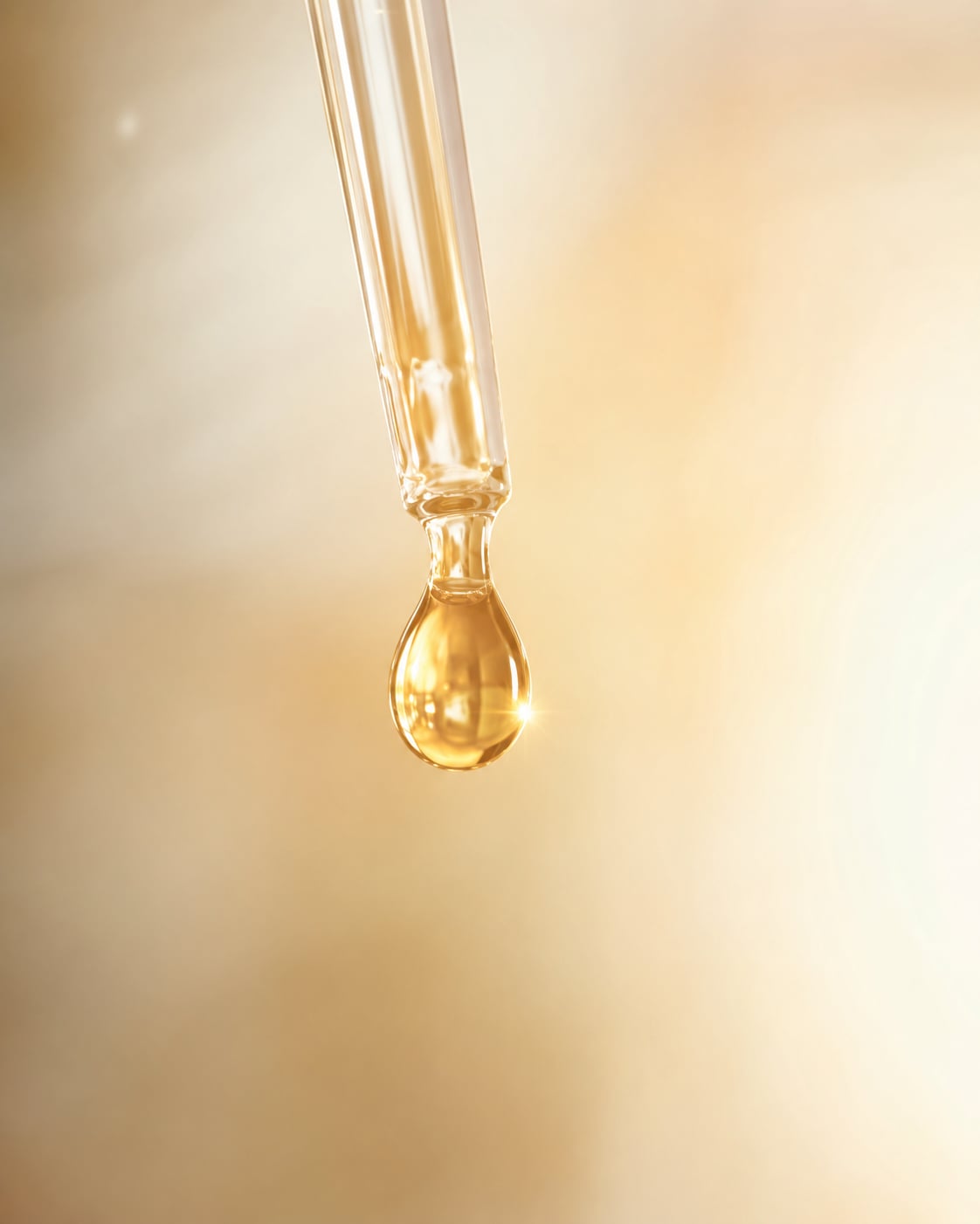 A luminous golden droplet, nutrients delivered straight to the source